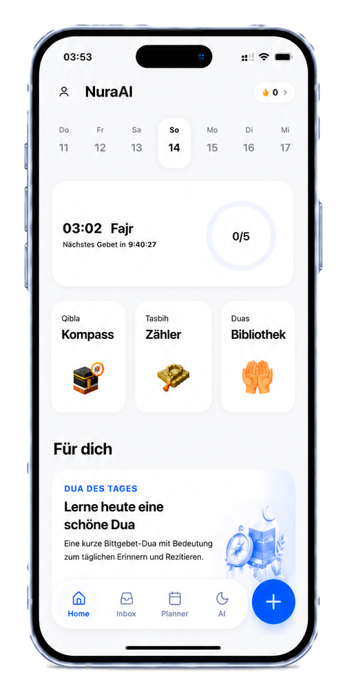 NuraAI home dashboard screen
